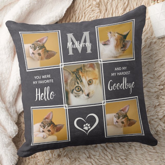 Coussin Collage photo personnalisé Unique Pet Memorial (Créateur téléchargé)