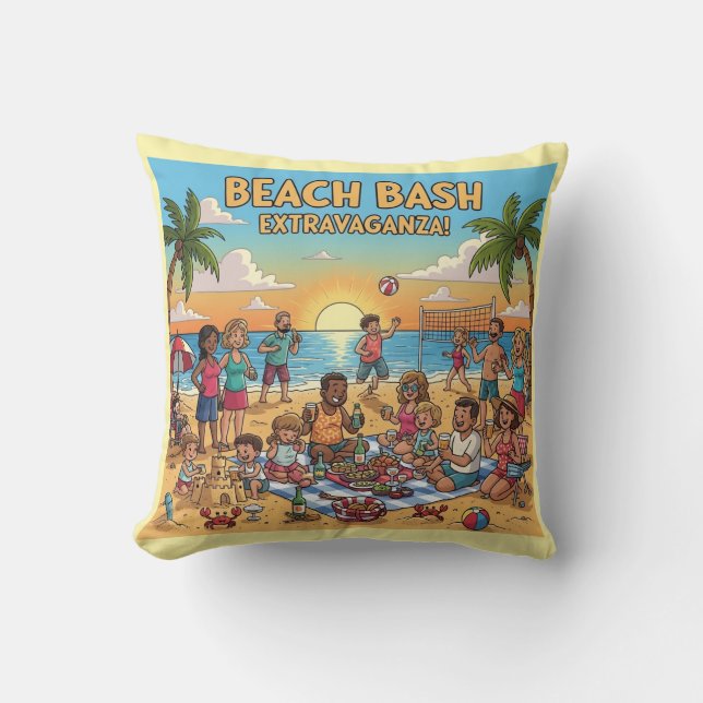Coussin Collecte de plages (Recto)