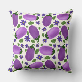 Coussin Collection Blush & Bloom Aubergine – Lueur d'Ivoir