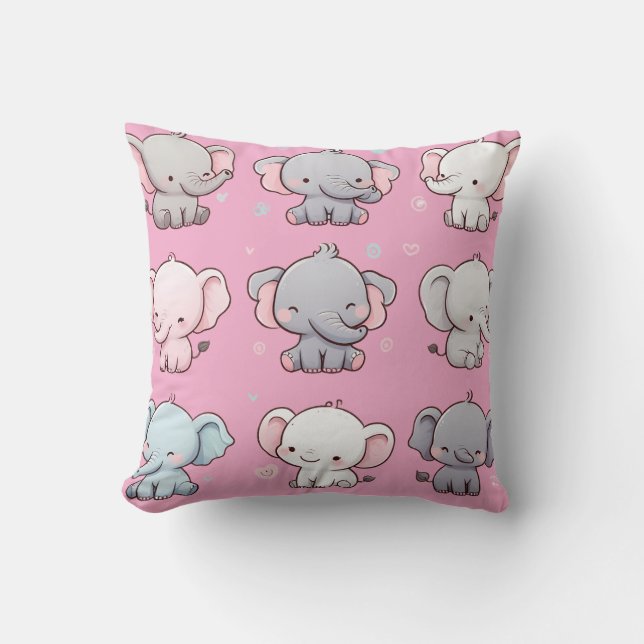 Coussin Collection de design éléphant adorable pour une ma (Recto)