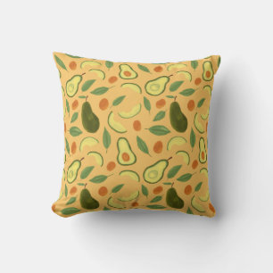 Coussin Collection de Motifs de paniers de fruits - Avocad
