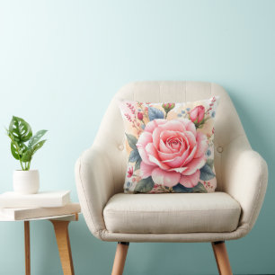 Coussin Collection de roses roses luxueuses tendance et be