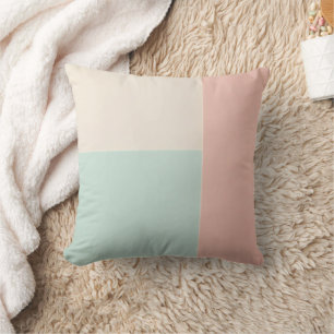 Coussin Collection Populaire Abstraite Rose Clair Menthe