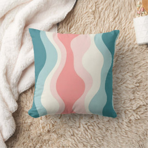 Coussin Collection Tendance Abstraite Rose Pâle Menthe