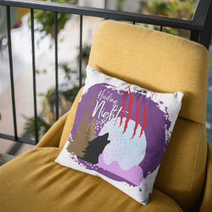 Coussin Collection Timbre Halloween "Howling Night" 16"x16