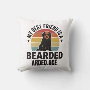 Coussin Colley barbu Design pour amateur de chien Coucher