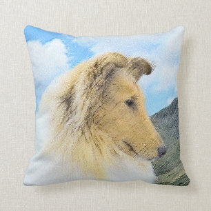 Coussin Collie dans les montagnes (Rough) Peinture - Dog A