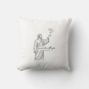 Coussin Colombe de la Paix Soit Avec Vous Chemise Vintage