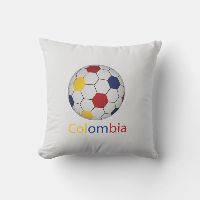 Coussin Colombia Soccer Throw Pillow (Recto)