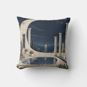 Coussin Colonnes de croissant d'ivoire Piscine au clair de