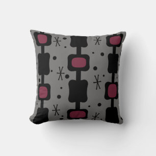 Coussin Colonnes Moyenne Rétro - Boîtes Maroon
