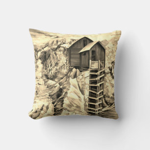 Coussin Colorado Rocky Mountains River Crystal Mill