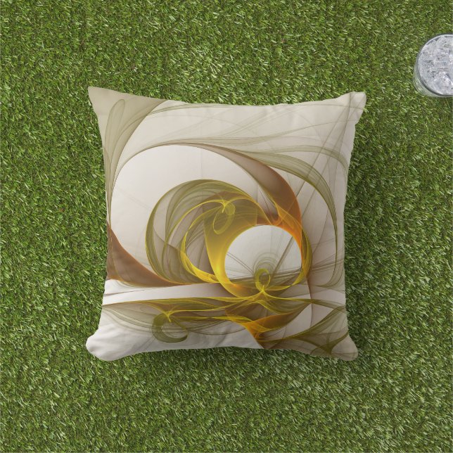 Coussin Colorants métalliques précieux Abstraits modernes  (Herbe)