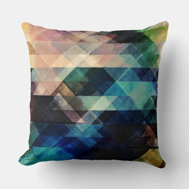 Coussin Colorations texturales géométriques (Recto)