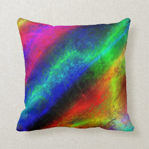 Coussin coloré arc-en-ciel texture abstraite