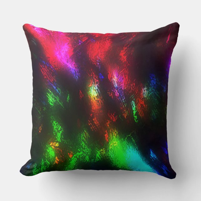 Coussin Coloré avec rugosité surplombé par la couleur noir (Recto)