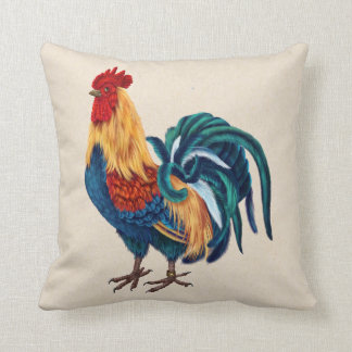 Coussin coloré de coq