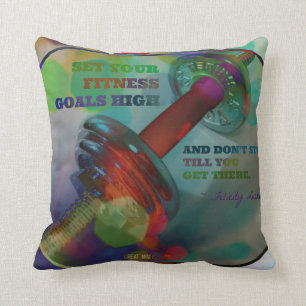 Coussin coloré de gymnase avec les poids 001