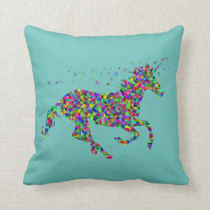 Coussin coloré de licorne
