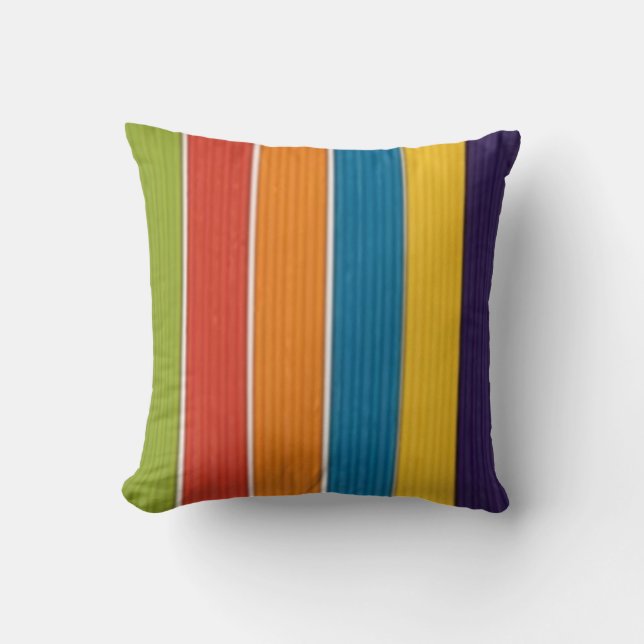 Coussin coloré de rayures (Recto)