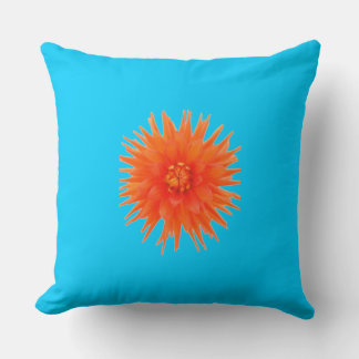 Coussin Coloré Double Côté Jaune Bleu Orange Fleur