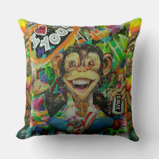 Coussin coloré et amusant, puffs pop art.
