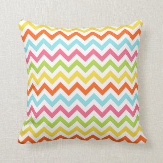 Coussin coloré moderne de zigzag de Chevron