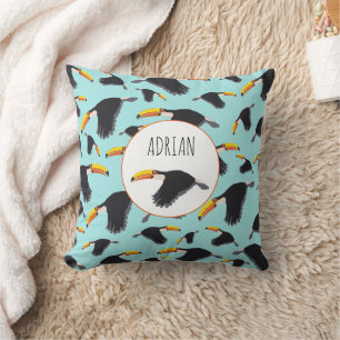 Coussin Coloré Toucan Tropical Bird Motif