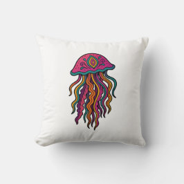 Coussin Colorful Jellyfish Throw Pillow