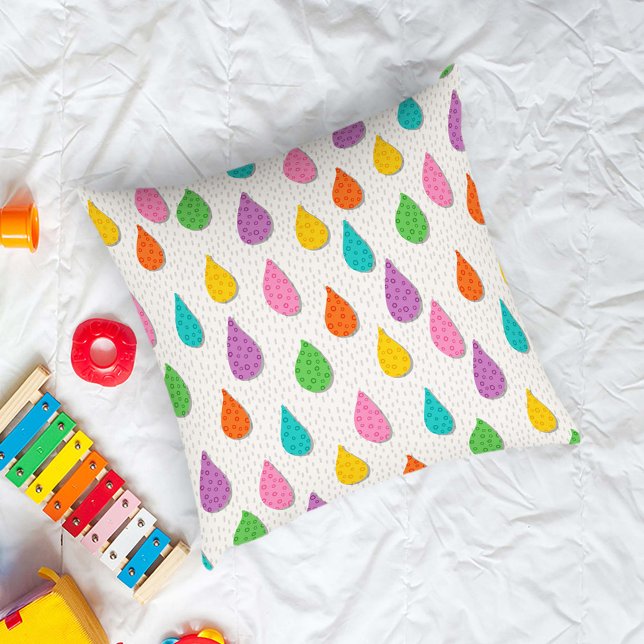 Coussin Colorful Raindrops (Créateur téléchargé)