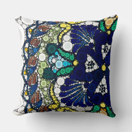 Coussin colorful talavera pottery mexican blue photo art 