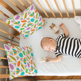 Coussin Colorful Umbrellas with Clouds and Raindrops