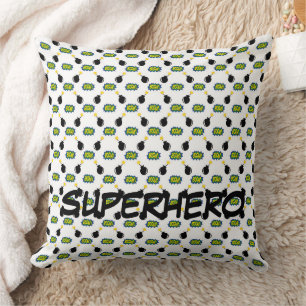 Coussin Comics Superhero NOM Pow Bang Bomb Enfants Amusant