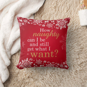 Coussin Comme je peux être vilain Snowflake Fun Noël