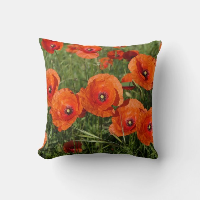Coussin Common Poppies  (Recto)