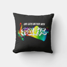 Coussin Communiqués de musique vintages