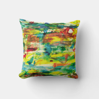 Coussin  composition abstraite de peinture à l'huile dessi