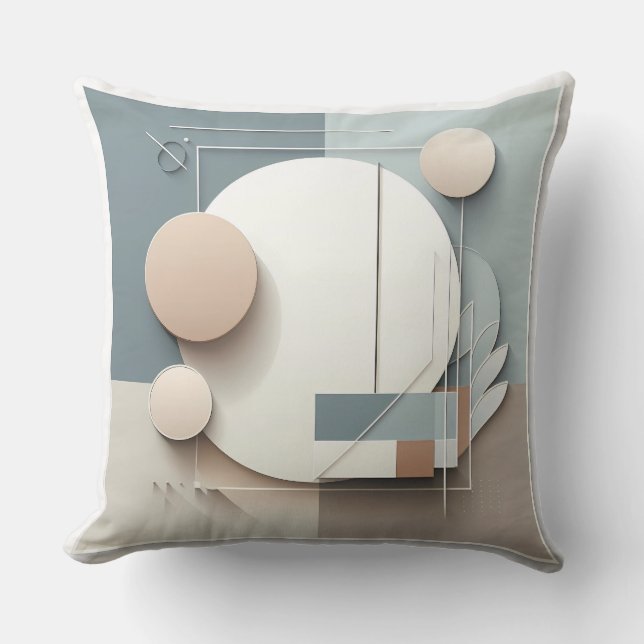 Coussin Composition de cercle dimensionnel (Recto)