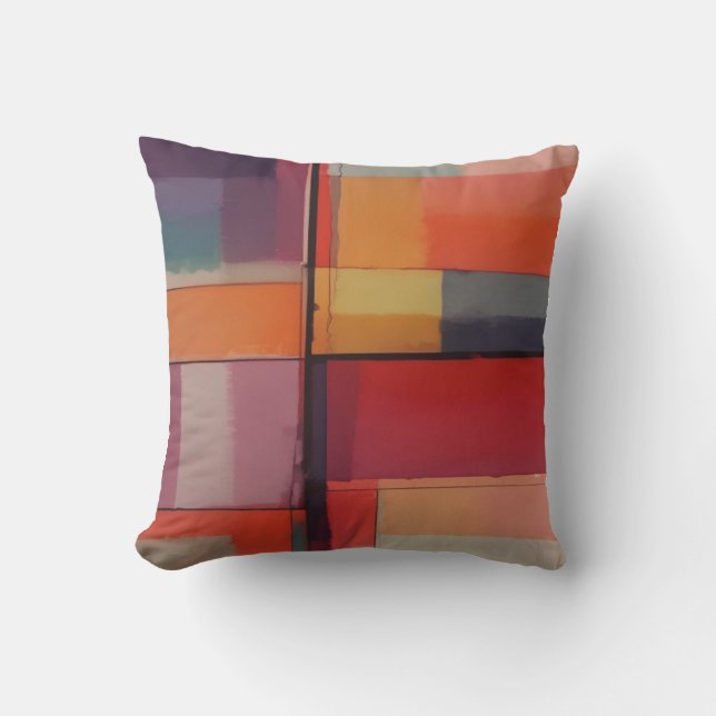 Coussin Composition moderne Oeuvre Abstraite (Recto)