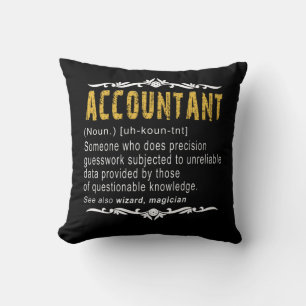 Coussin Comptable Funny Definition Cadeau personnalisé