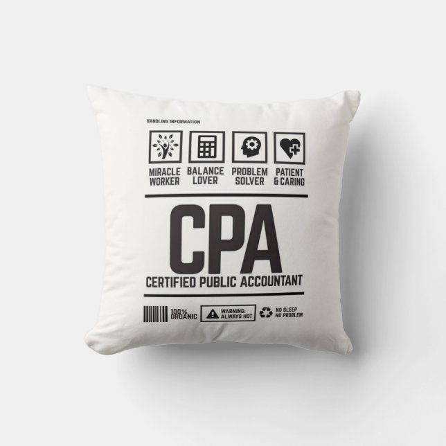 Coussin comptable public agréé - CPA (Recto)