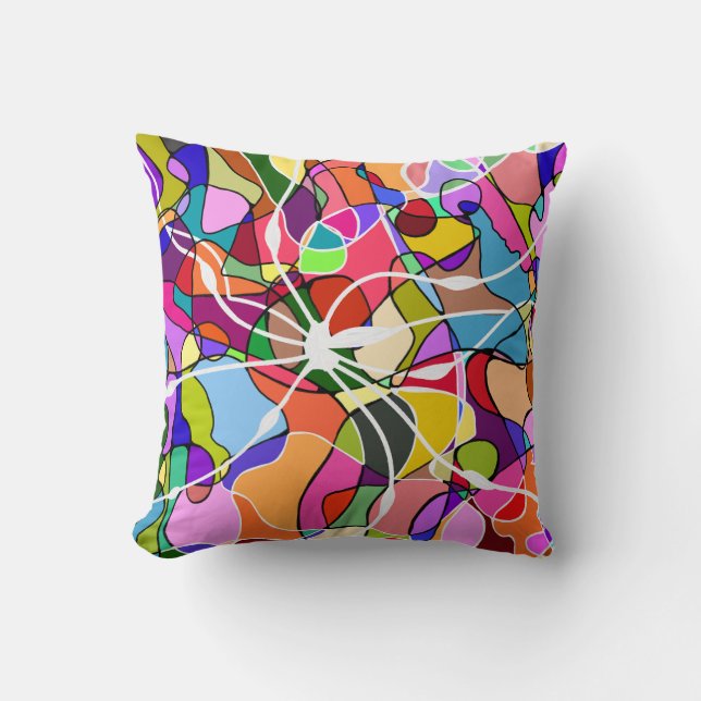 Coussin Conception Abstraite de Doodle Jeu d'Oreiller (Recto)