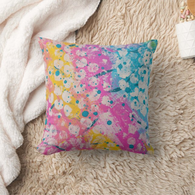 Coussin Conception abstraite de multicolore brillant (Couverture)