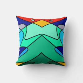 Coussin Conception abstraite du cardinal en verre tendu