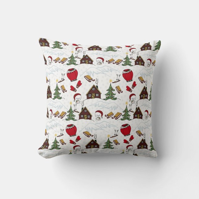 Coussin conception amusante de Noël (Recto)