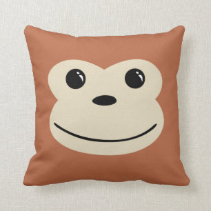 Coussin Conception animale mignonne de visage de singe