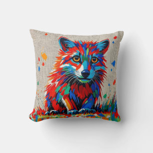 Coussin Conception artistique abstraite expressive d'un ch