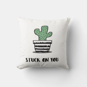 Coussin Conception artistique d'illustration de cactus col
