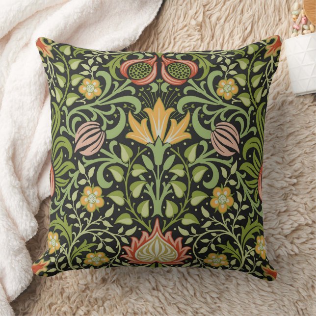 Coussin Conception botanique florale persane de William Mo (Couverture)