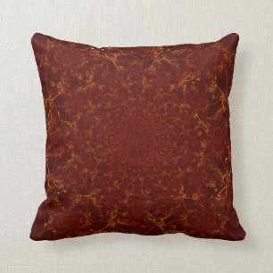 Coussin Conception Brown de la rouille de cuivre Abstraite